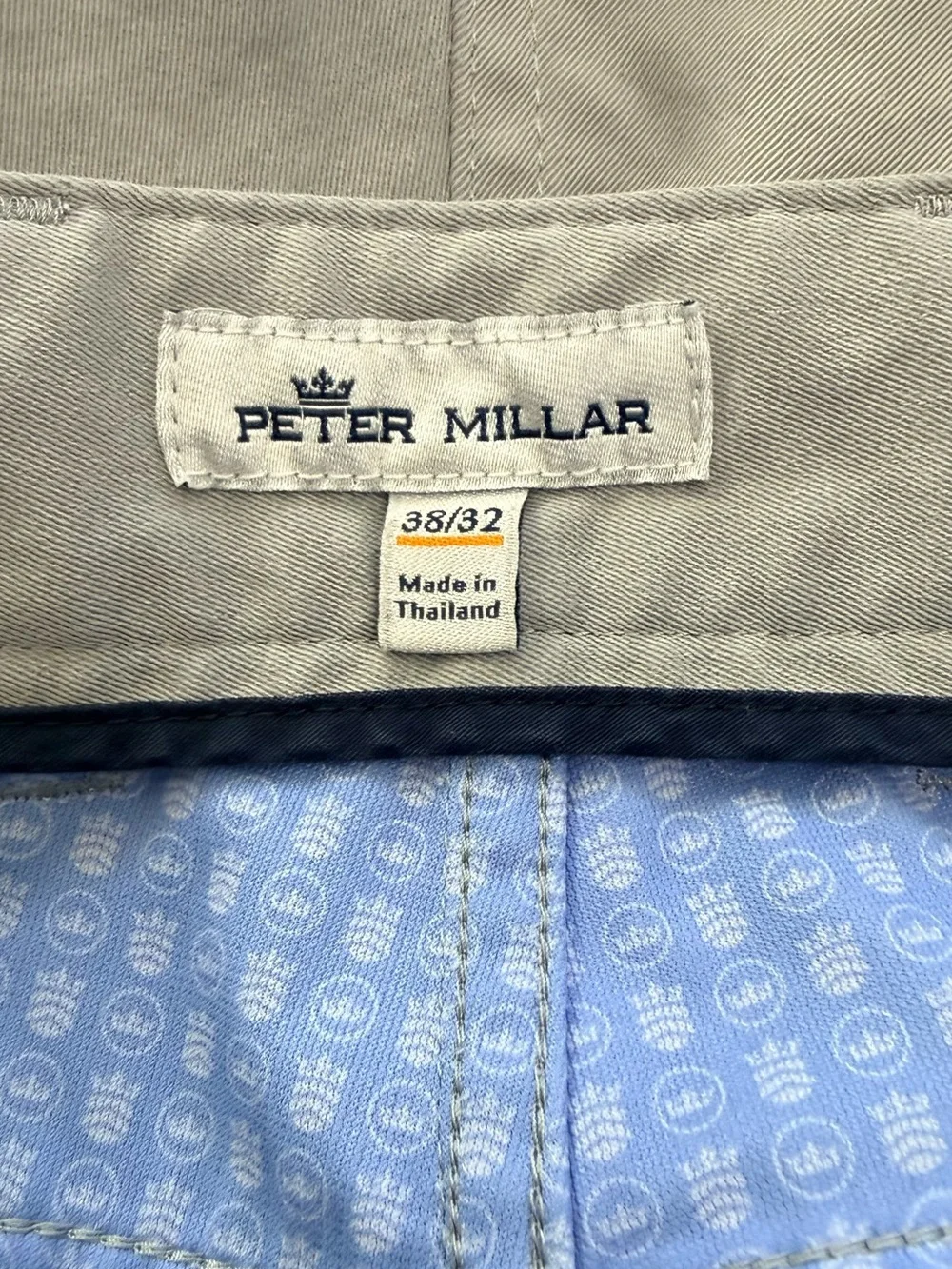 Peter Millar | Eb66 Performance 5 Pocket Pants | Silver | Waist 38” Inseam 32”